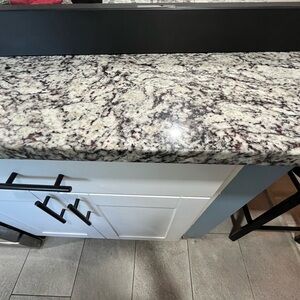 Granite Countertop with Black and White Pattern